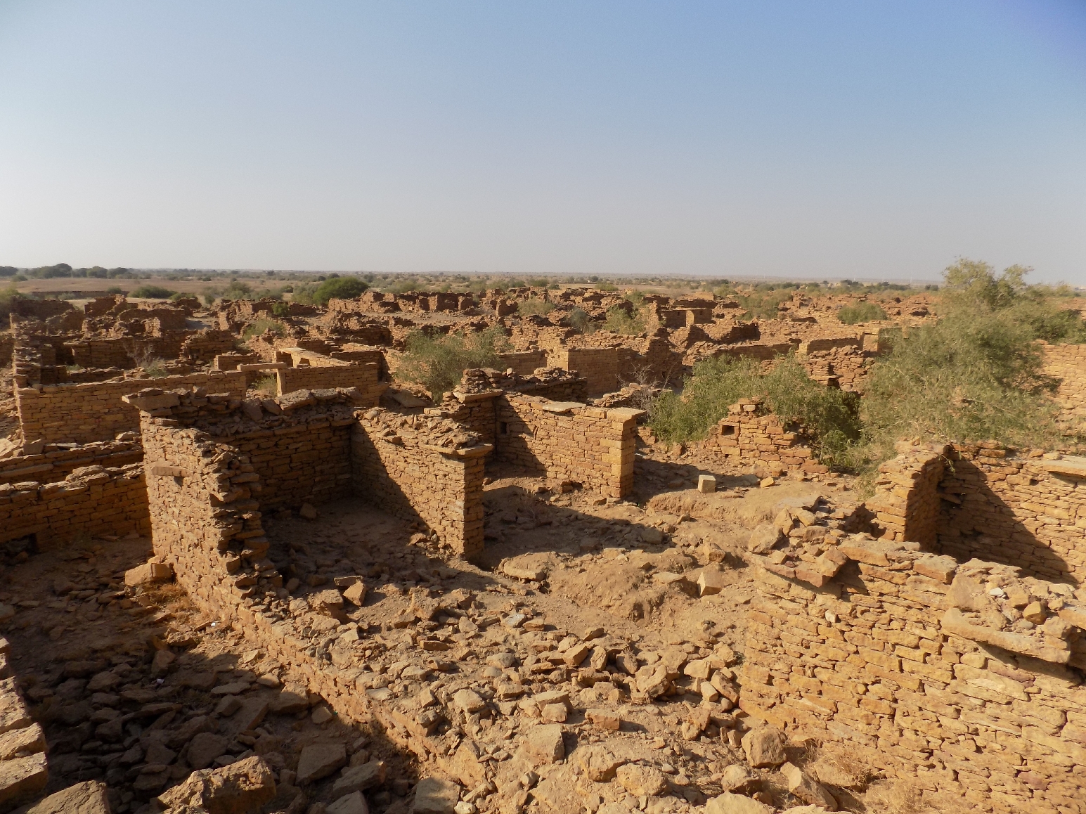Historic stone ruins of Kuldhara village near Jaisalmer